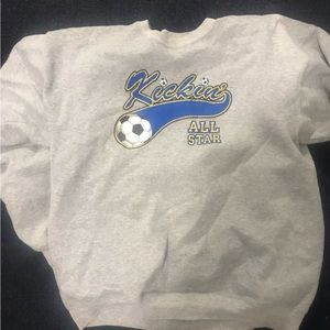 Kickin all stars soccer pull over sweater